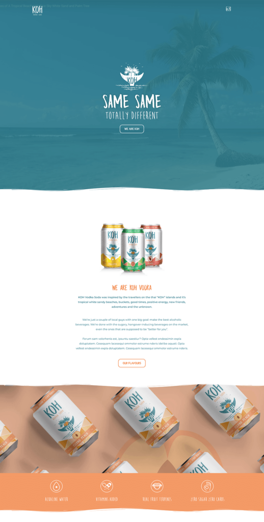 Website Development Vancouver - Koh Beverages 